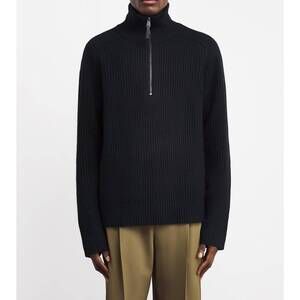 NEW SIMKHAI henry half-zip cashmere blend sweater in black